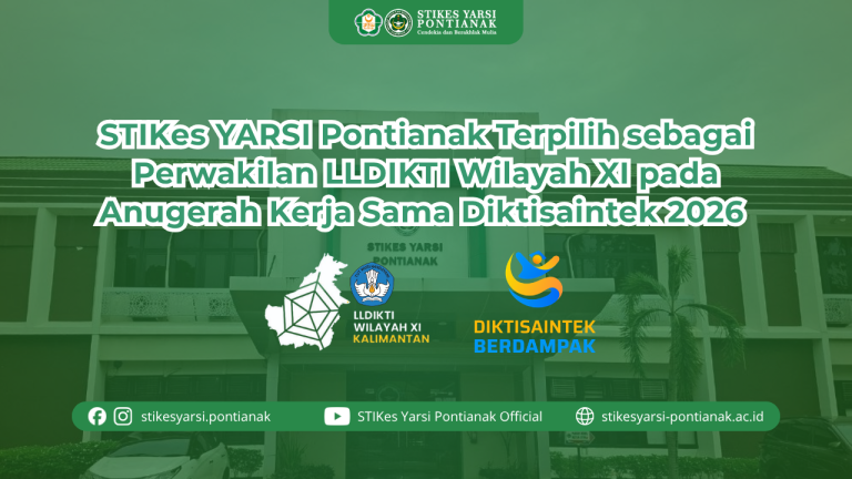 STIKes YARSI Pontianak Terpilih sebagai Perwakilan LLDIKTI Wilayah XI pada Anugerah Kerja Sama Diktisaintek 2026