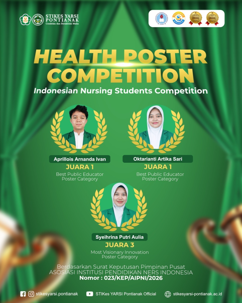 Mahasiswa STIKes YARSI Pontianak Borong 11 Prestasi pada Kompetisi AIPNI 2026, Berjaya di Lima Cabang Lomba